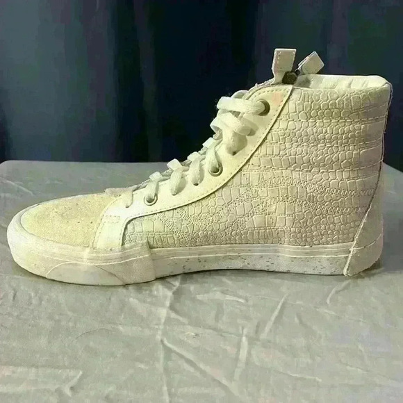 Vans SK8-Hi CAP Glitter Mix White Crocodile Embossed Size 8.0 Men, 9.5 Women - Picture 7 of 12